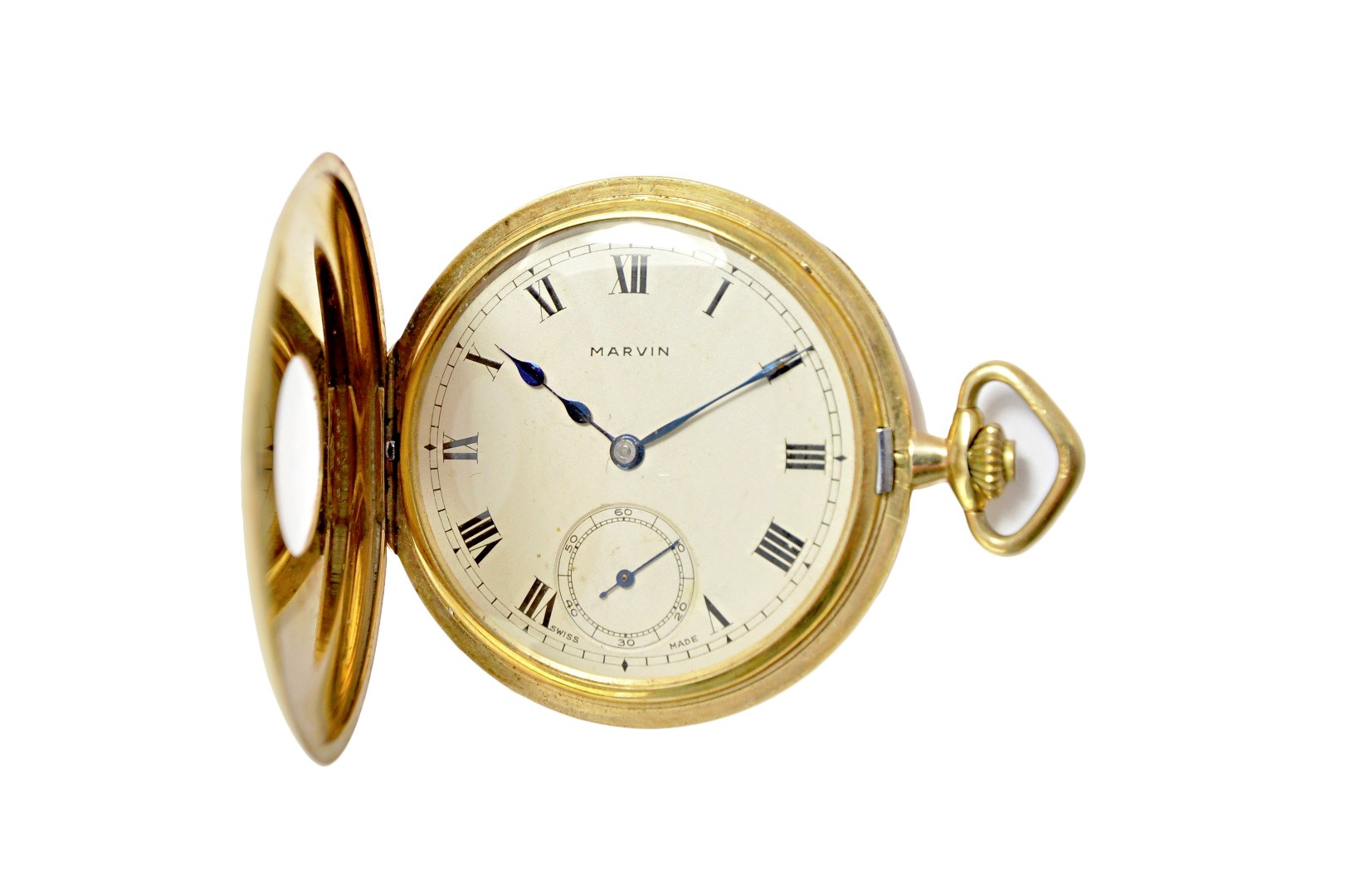 Appraisal: A gentleman's ct gold cased keyless wind half hunting cased