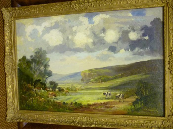 Appraisal: GORDON CLIFFORD BARLOW - After the Rain Kilnsey oil on