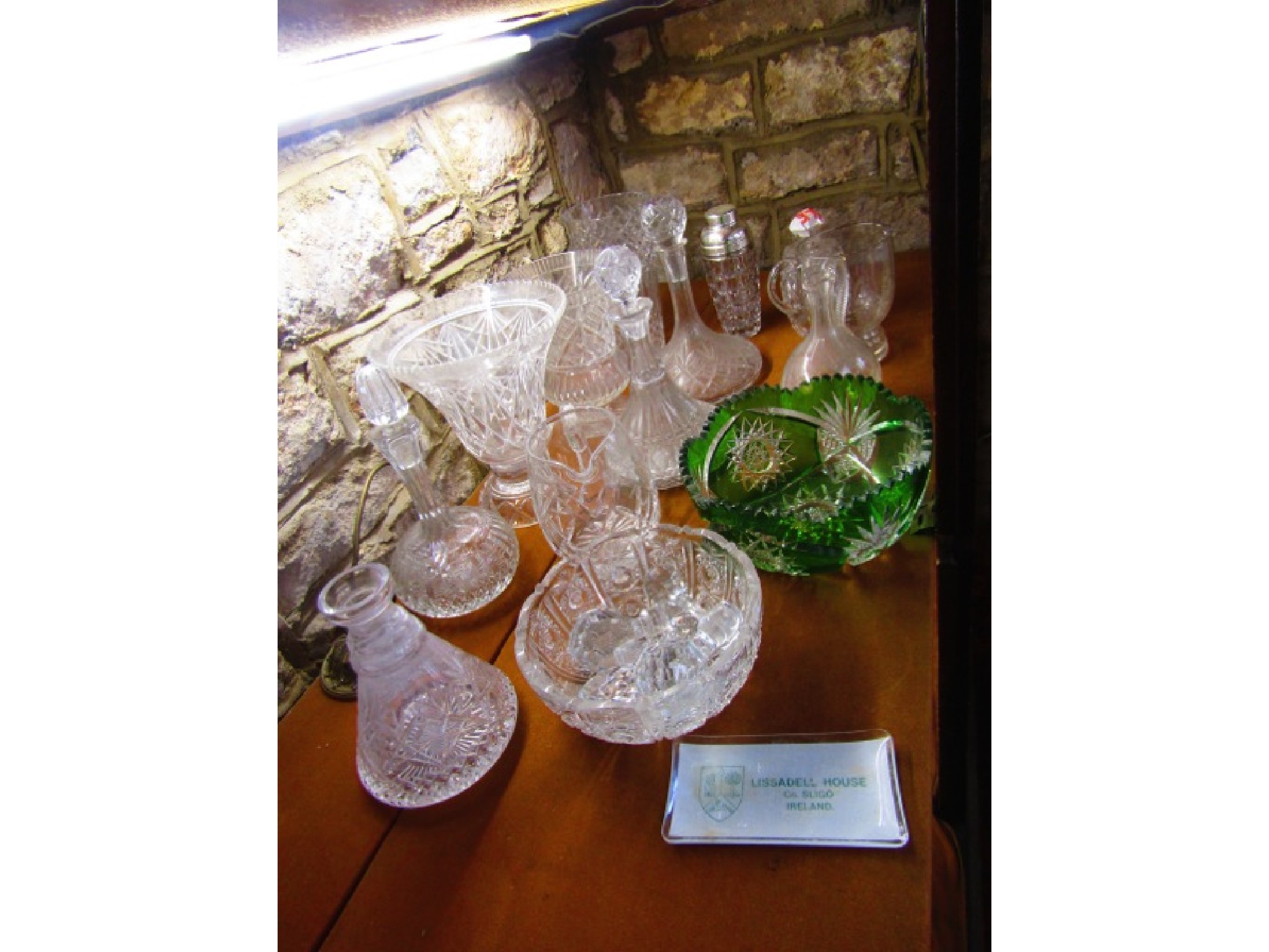 Appraisal: An extensive collection of clear cut glassware to include large