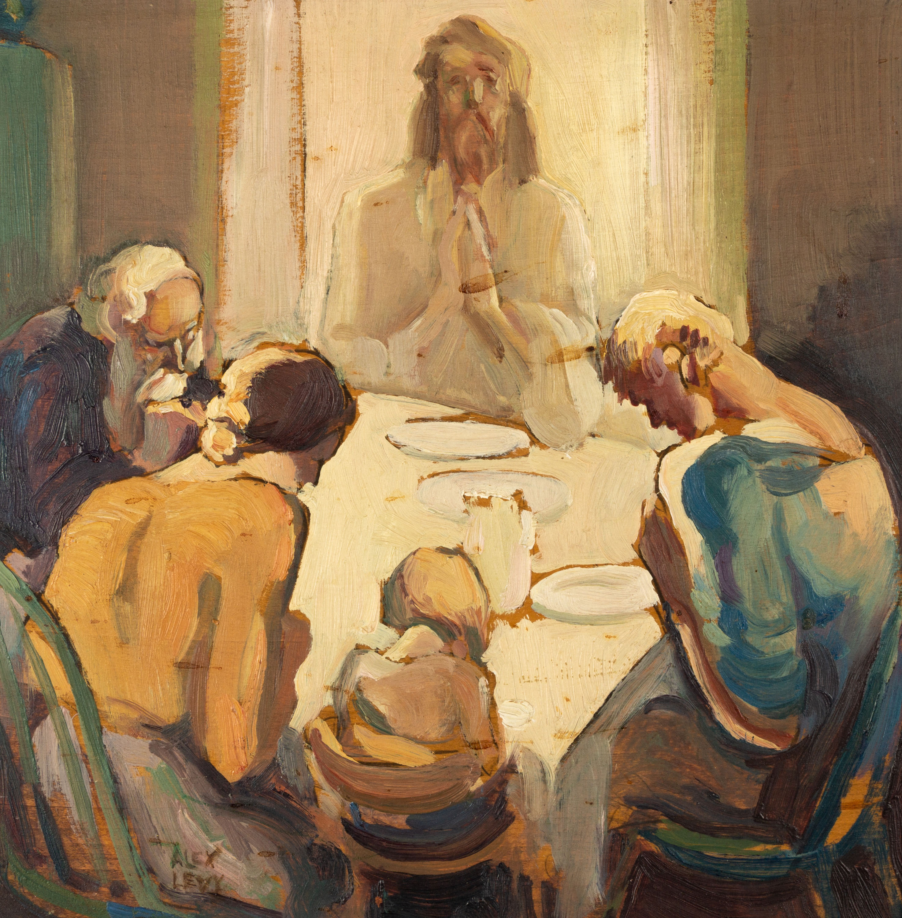 Appraisal: ALEXANDER LEVY AMERICAN - CHRIST AMONG THE LOWLY Oil on