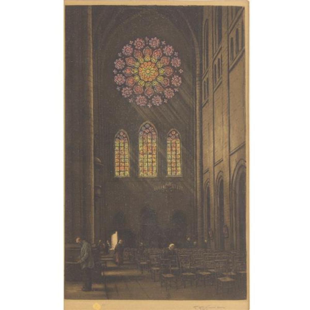 Appraisal: TAVIK FRANTISEK TF SIMON CZECH - INTERIOR ROSE WINDOW CHARTRES