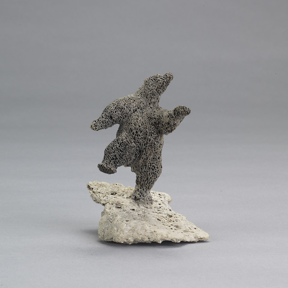 Appraisal: DAVIE ATCHEALAK - E - Iqaluit DANCING POLAR BEAR bone