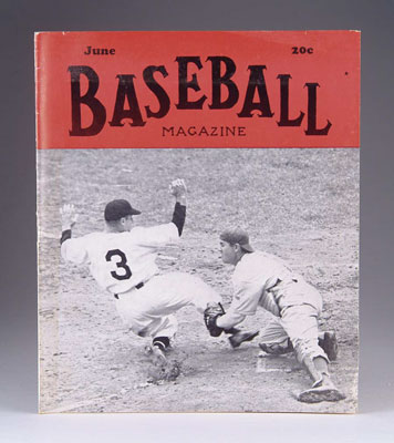 Appraisal: A LOT OF NINE BASEBALL MAGAZINES FROM THE S Titled