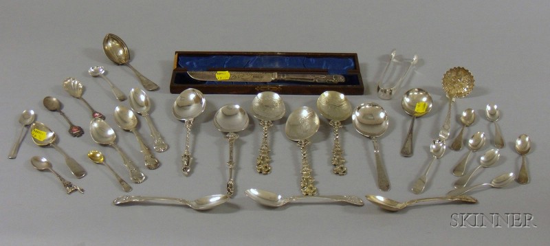 Appraisal: Group of Silver Flatware Europe England and America five Dutch