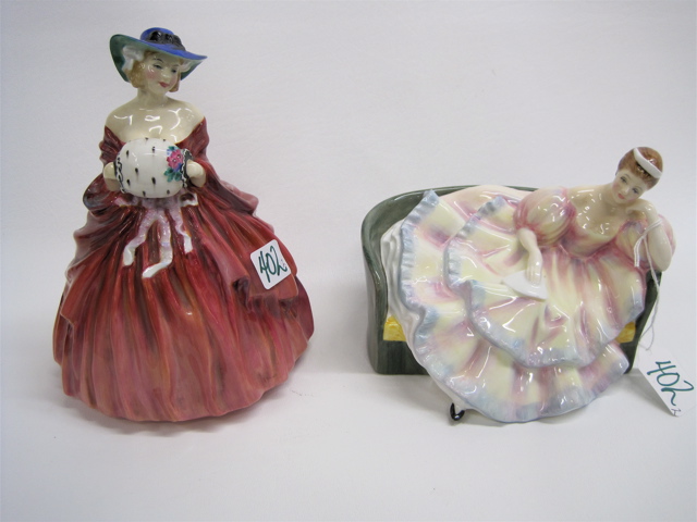 Appraisal: TWO ROYAL DOULTON PORCELAIN FIGURES Pauline HN L together with