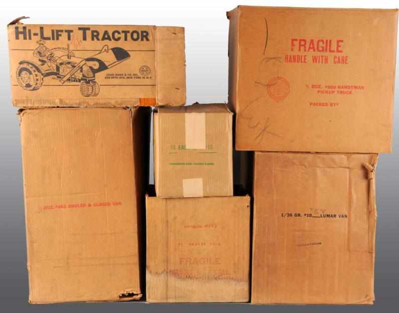 Appraisal: Lot of Original Toy Case Shipping Boxes Description Includes Marx