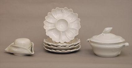 Appraisal: Group of Ceramic Table Articles Provenance from the Estate of