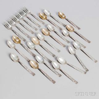 Appraisal: Twenty-five Pieces of Tiffany Co Vine Pattern Sterling Silver Flatware