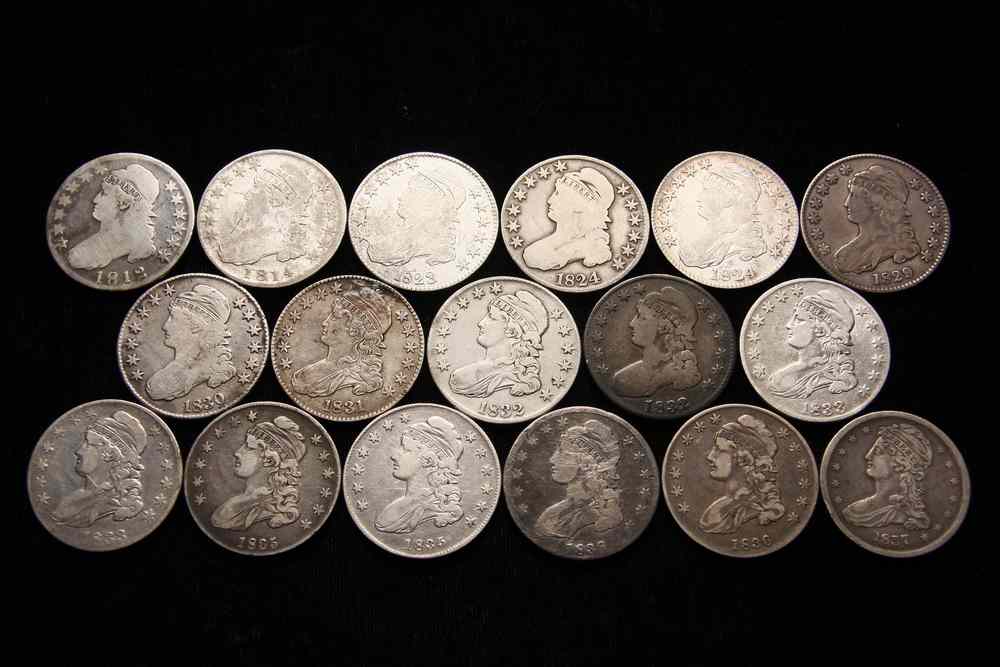 Appraisal: COINS - Lot of Capped Bust Half Dollars G to