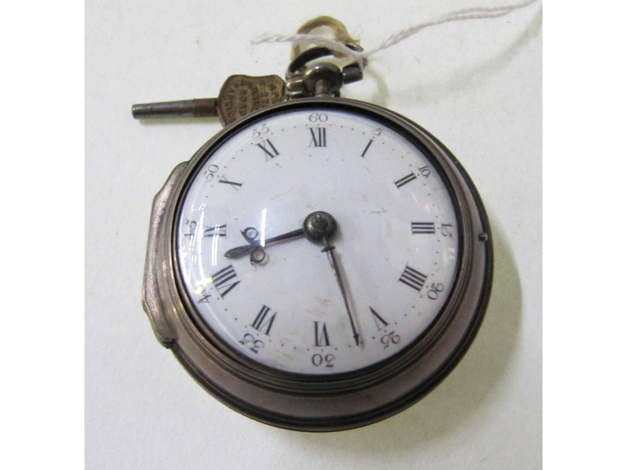 Appraisal: A silver pair cased pocket watch by R P Cramber