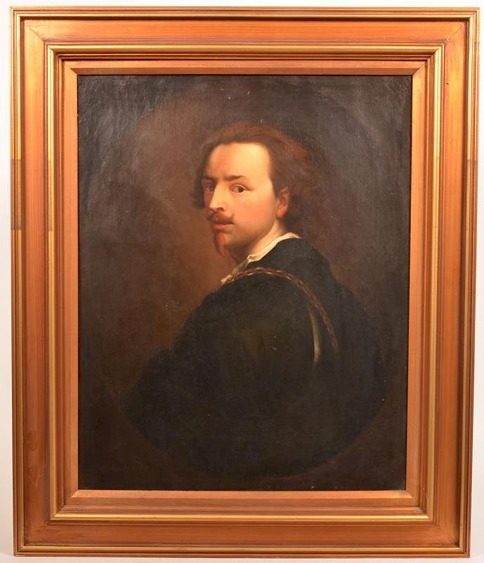 Appraisal: Oil on Canvas Portrait Painting of a Man Early th