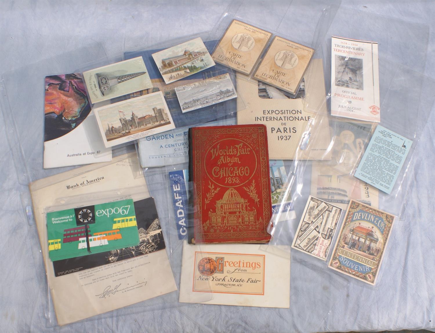 Appraisal: Worlds Fair and Expositions ephemera Colombian Century of Progress Paris