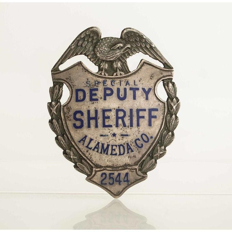 Appraisal: Sterling Silver Alameda Law Badge Sterling silver Alameda Co Special