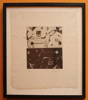 Appraisal: PHILIP TSIARAS b POSITIVE NEGATIVE Etching x in sheet numbered