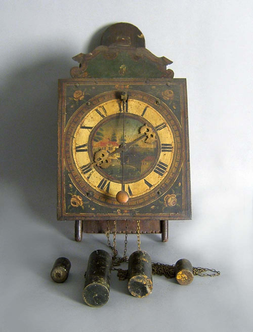 Appraisal: Austrian wag on the wall clock th c