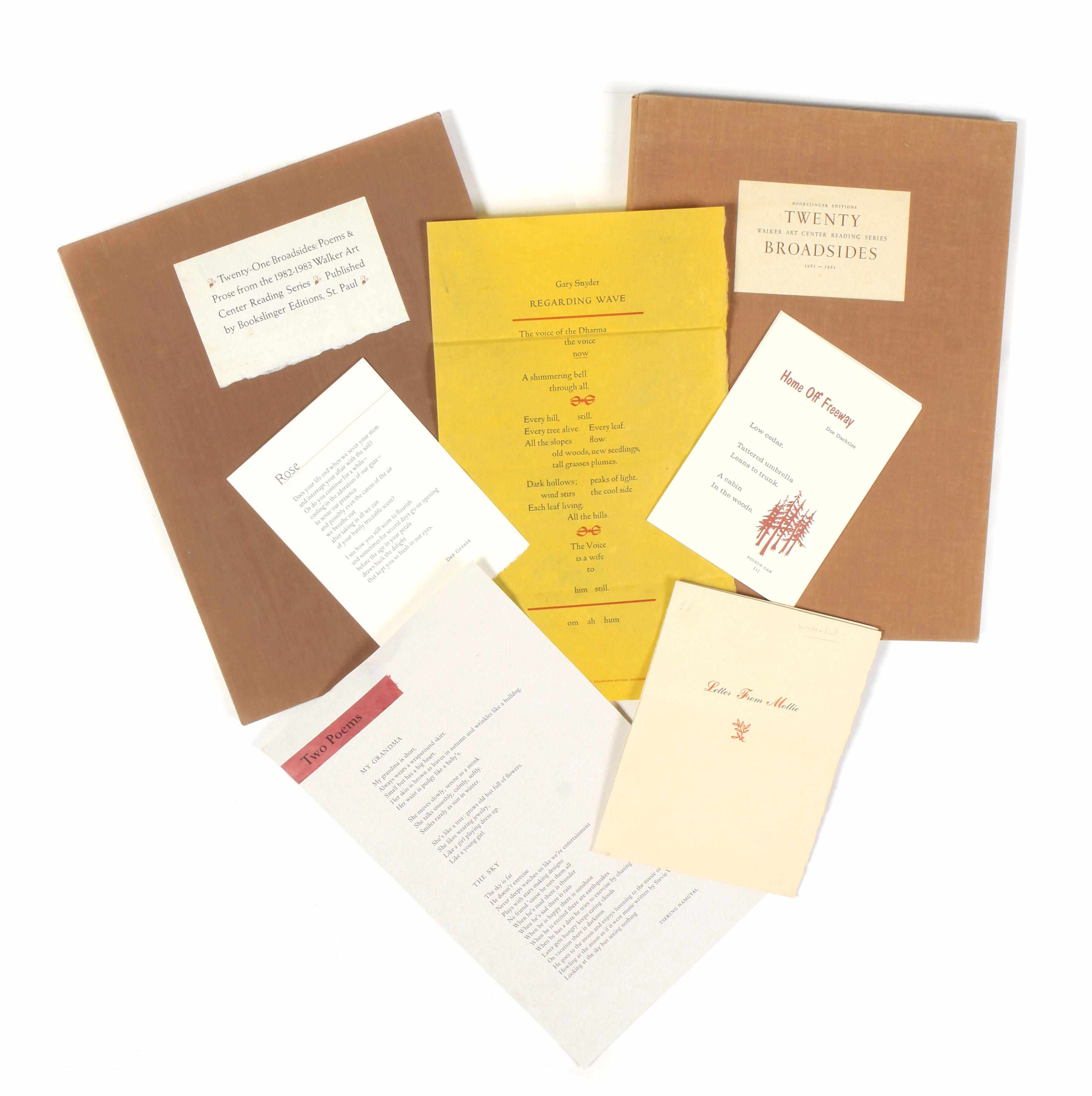 Appraisal: Property of Serendipity Books POETRY BROADSIDES A large group of