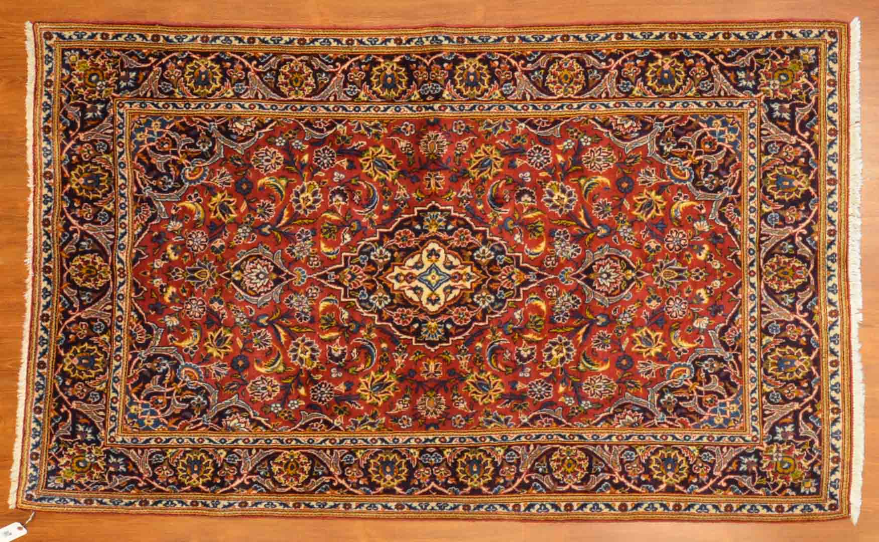 Appraisal: Keshan rug approx x Iran circa Condition Some sun fade