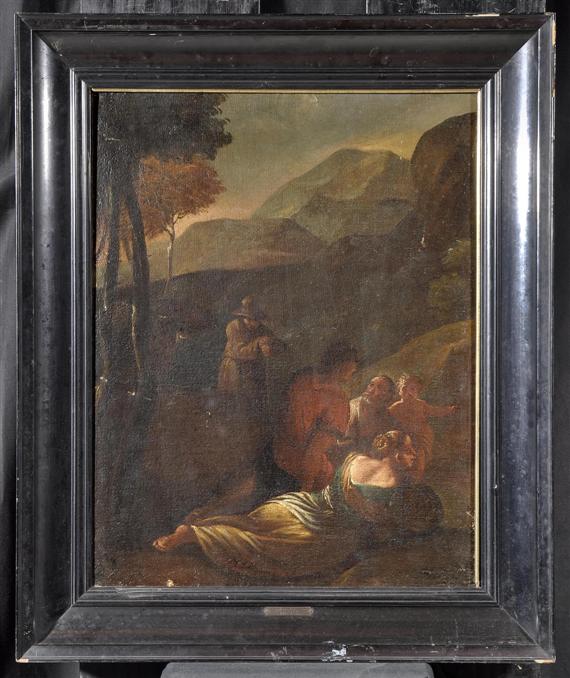 Appraisal: BASSANO GEROLAMO ATTRIBUTED TO Bassano Religious scene Oil on canvas