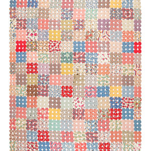 Appraisal: A Pieced Cotton Yo-Yo Quilt th Century feet inches x