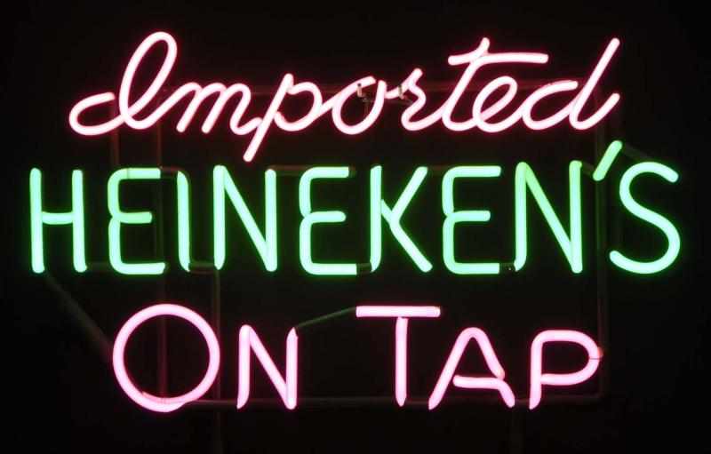 Appraisal: Heineken Imported on Tap Neon Sign Description s Amsterdam Netherlands