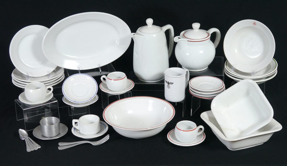 Appraisal: ASSEMBLED COLLECTION OF WWII GERMAN CHINA A piece assembled collection