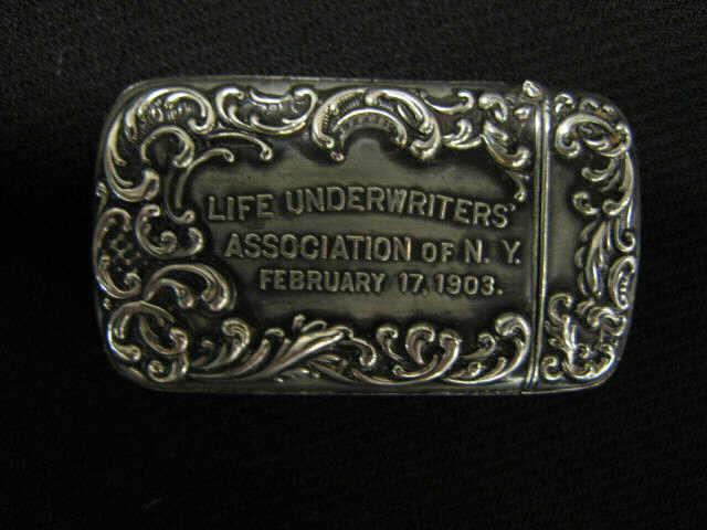 Appraisal: Victorian Advertising Match Safe Life Underwriter's Association of N Y