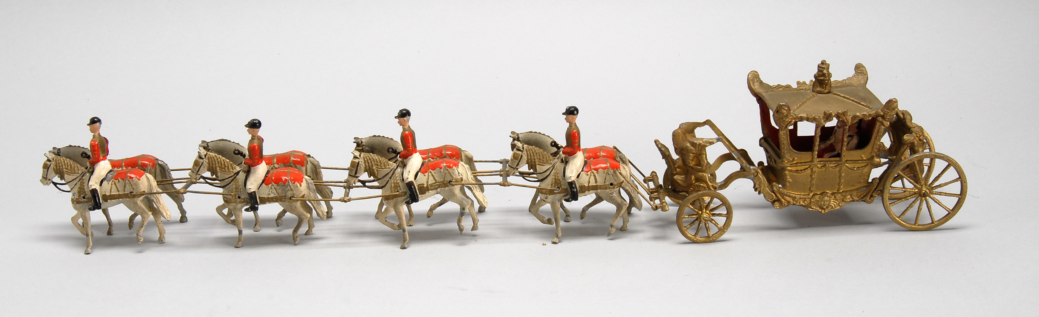 Appraisal: BRITAINS CORONATION SET Includes coach and eight horses with riders