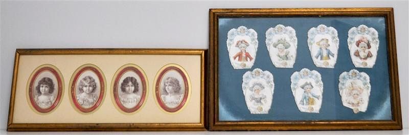 Appraisal: GROUP FRAMED VICTORIAN VALENTINES MORE - Framed Group of Victorian