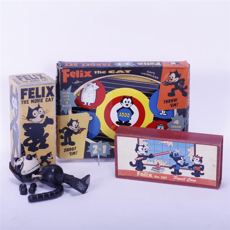 Appraisal: Felix the Cat Collectible Memorabilia items Pencil Case Target Set