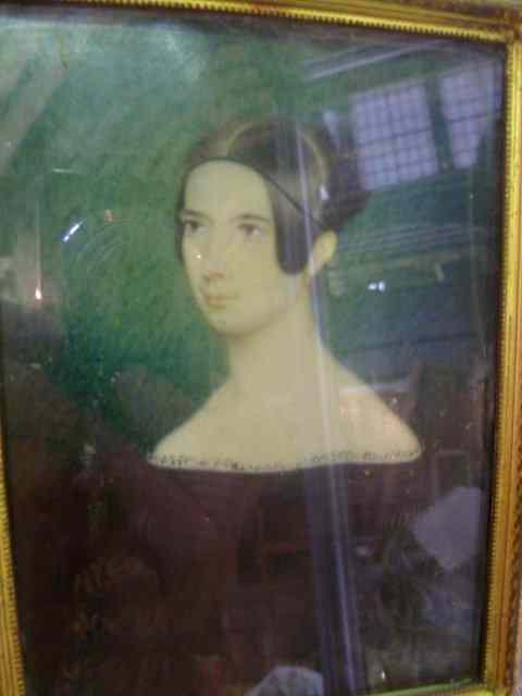 Appraisal: VICTORIAN SCHOOLMiniature study of a woman in black attire square