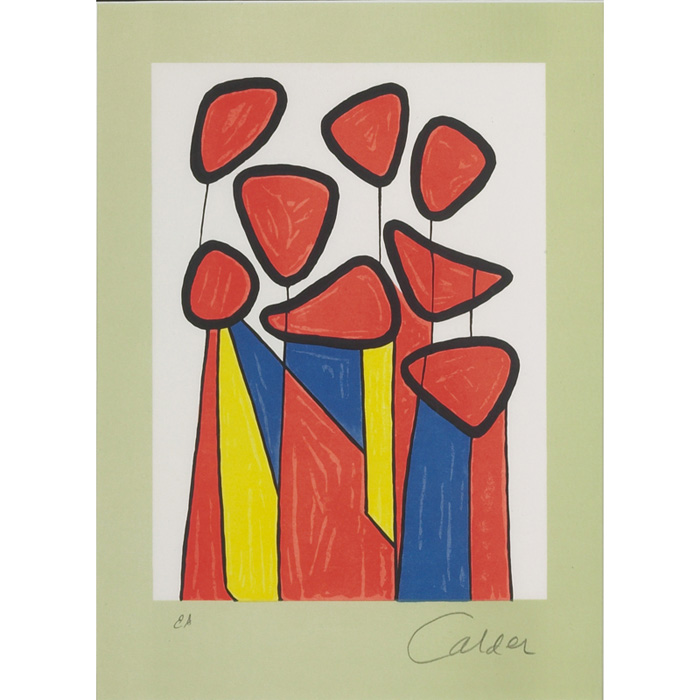 Appraisal: Alexander Calder American - Abstract Composition c lithograph x pencil