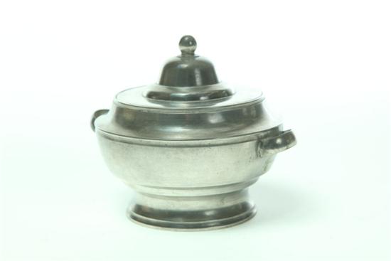 Appraisal: PEWTER SUGAR BOWL Touch marks for George Richardson Sr Cranston