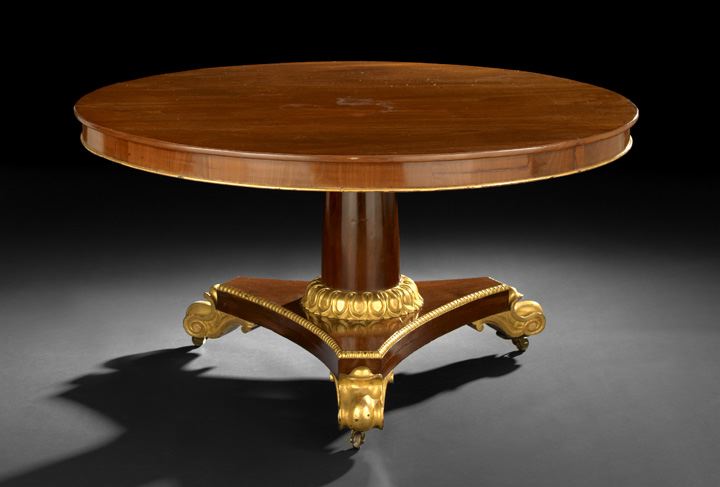 Appraisal: Late Regency Mahogany Center Table second quarter th century the