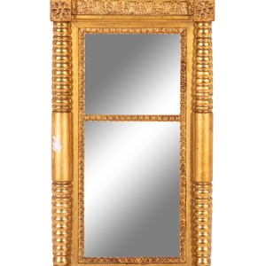 Appraisal: An American Giltwood Mirror th Century Height x width inches