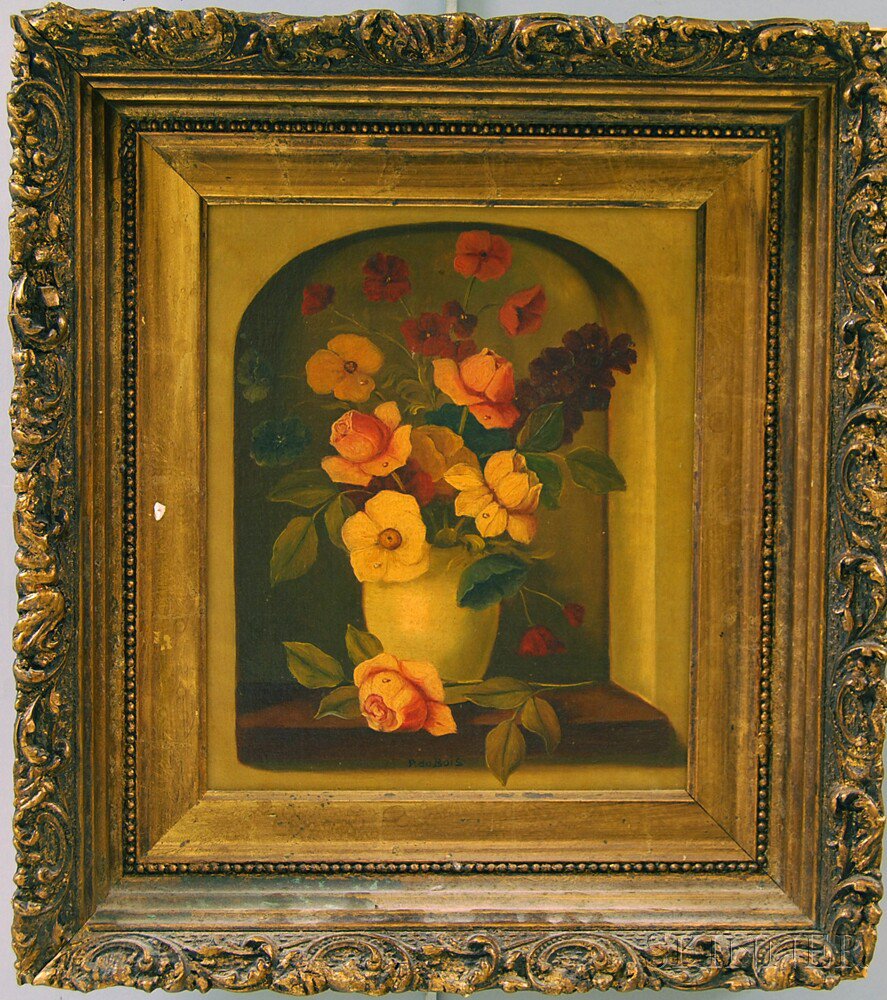 Appraisal: French School th th Century Still Life with Flowers in