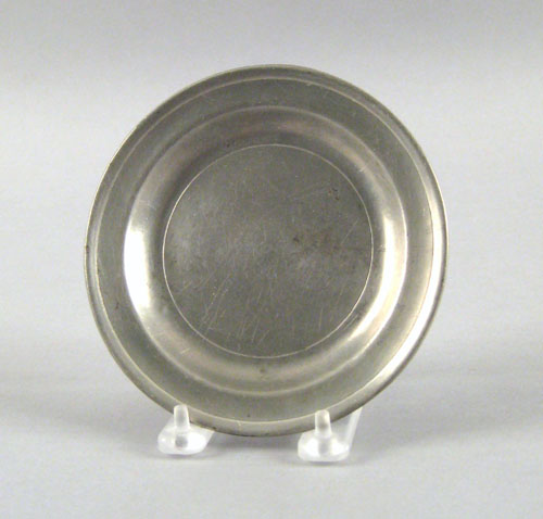 Appraisal: Philadelphia Love pewter plate late th c dia