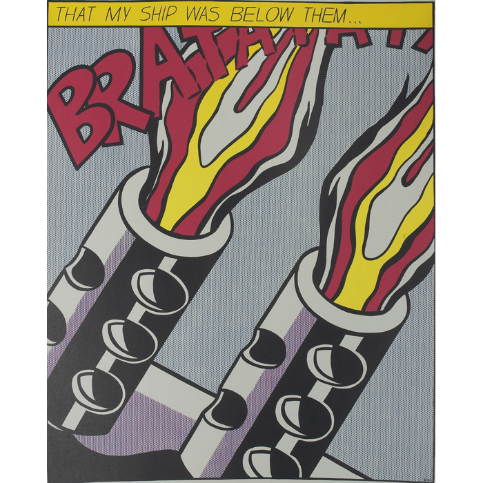 Appraisal: Roy Lichtenstein American - ''As I Opened Fire '' triptych