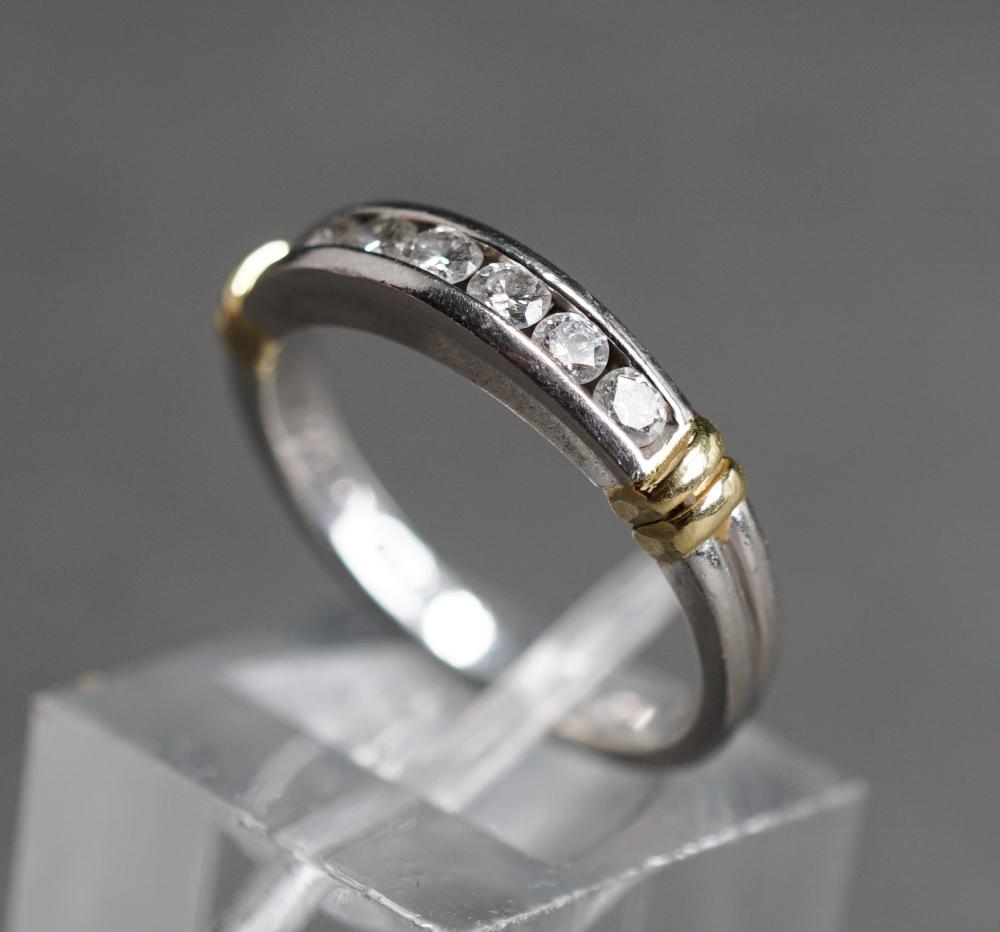 Appraisal: Rose Key Platinum -Karat Yellow-Gold and Diamond Ring dwt Size