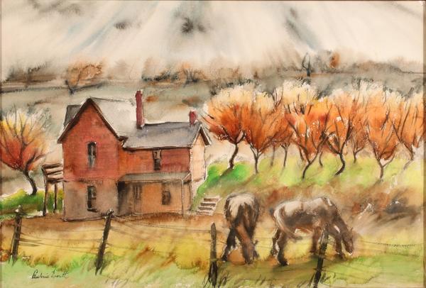 Appraisal: PAULINA EVERITT - WATERCOLOR ON PAPERPaulina Jones Everitt Missouri Kansas