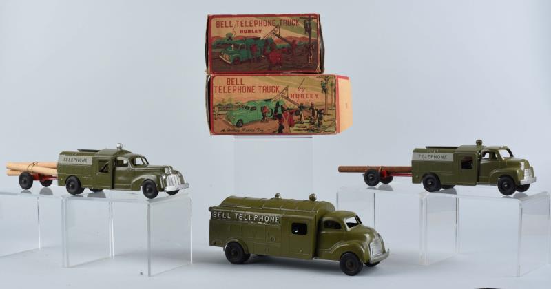 Appraisal: Lot of Hubley Bell Telephone Trucks Includes three trucks in