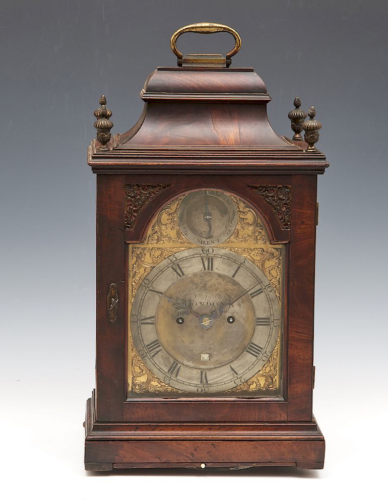 Appraisal: English bracket clock Tricker London double fusee movement English bracket