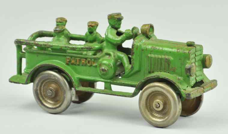 Appraisal: EARLY HUBLEY PATROL TRUCK Cast iron painted in green overall