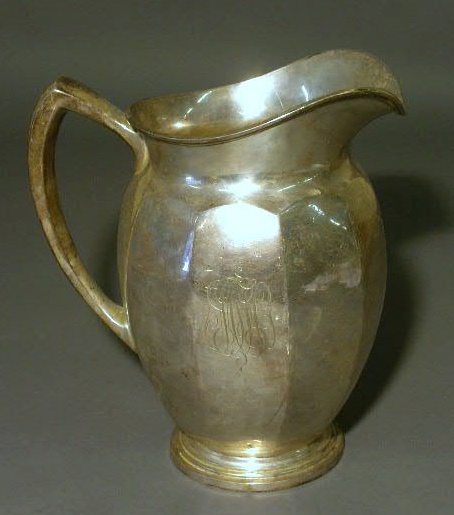 Appraisal: Sterling silver water pitcher h