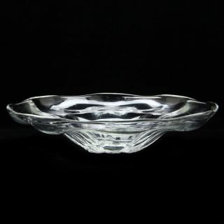 Appraisal: Steuben Large Crystal Center Bowl mid th century scalloped rim