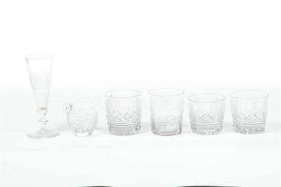 Appraisal: TWENTY-FIVE CUT GLASS DRINKING GLASSES Pittsburgh nd quarter- th century