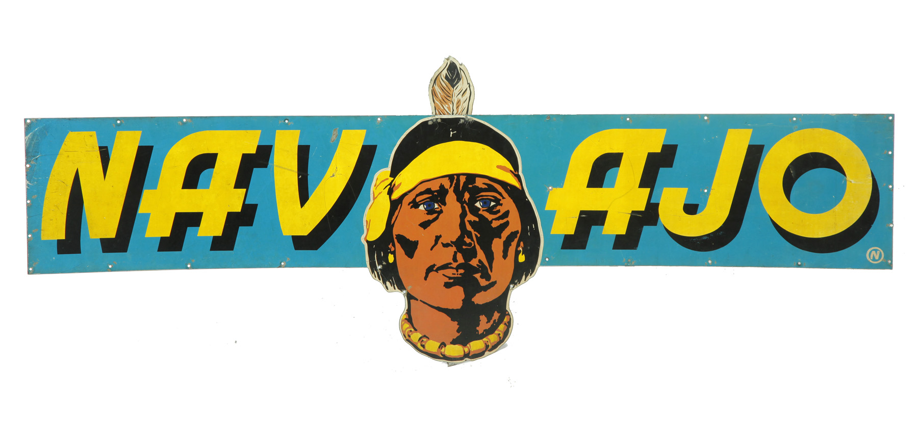 Appraisal: NAVAJO TRUCKING TRAILER SIGN American th quarter- th century Tin