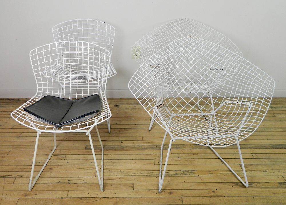 Appraisal: Set of Bertoia chairs for Knoll Set of Bertoia chairs