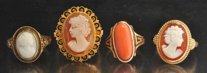 Appraisal: Lot of Y Gold Rings Description Includes one K with