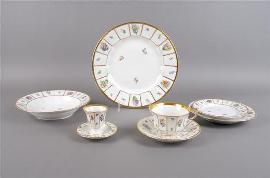 Appraisal: A Partial Porcelain Dinner Service Royal Copenhagen Diameter of dinner