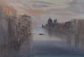 Appraisal: John Borrack born Dusk Grand Canal Venice watercolour signed dated